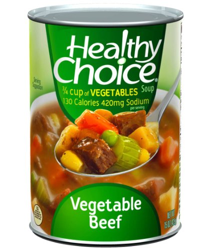 Healthy Choice Vegetable Beef Soup, 15-Ounce Cans (Pack of 12)
