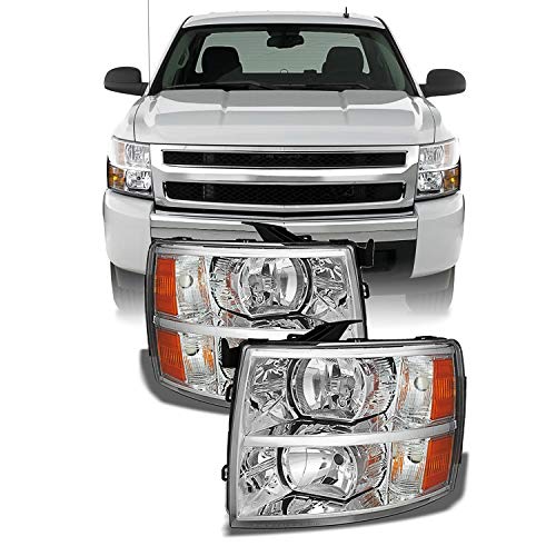 For 2007-2013 2014 Chevy Silverado Replacement Headlights Driver/Passenger Head Lamps Pair New