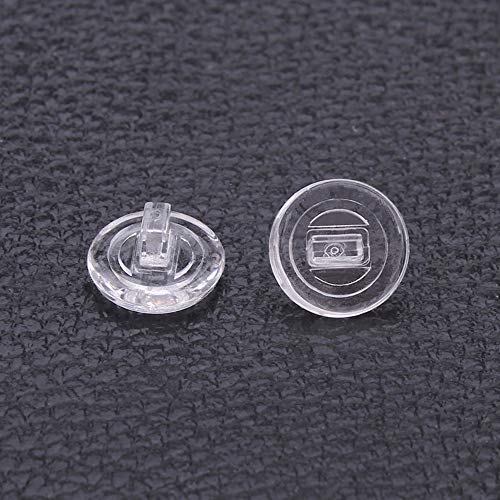 2 Pairs Silicone Eyeglass Nose Pads 9mm Push-in Round Button