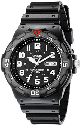 Casio Japanese-Quartz Sport Watch with Resin Strap, Black, 18 (Model: EAW-MRW-200H-1BV)