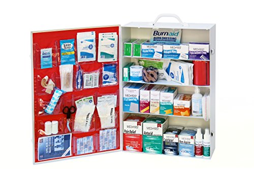 MEDIQUE 4-Shelf First Aid Kit, Side-Open First Aid Cabinet