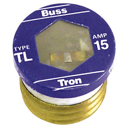 Bussmann TL-15PK4 15 Amp Time Delay, Loaded Link Edison Base Plug Fuse, 125V UL Listed, 4-Pack