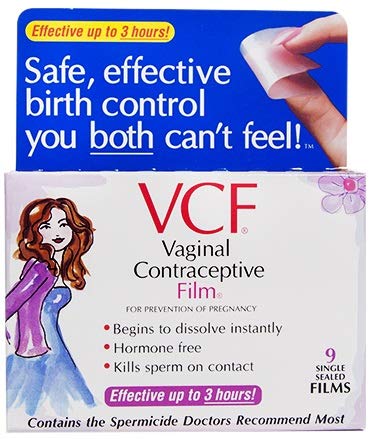 VCF Vaginal Contraceptive Film - 9ct * Safe, Effective Birth Control you both CAN'T Feel!