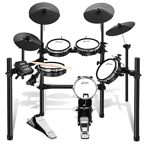 Donner DED-200 Electric Drum Set Kit Electronic with 5 Drums 4 Cymble, Electric Drum, Audio Line, Drum Stick