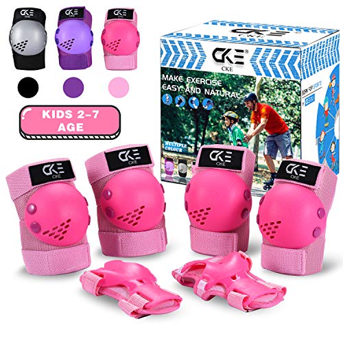 CKE Kids Knee Pad Elbow Pads Guards for Boys Girls 2-7 Year Old Kids Protective Gear Set for Skating Cycling Bike Rollerblading Scooter