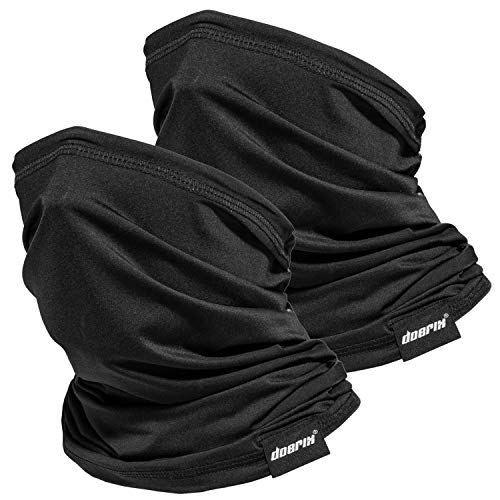 Neck Gaiter Face Mask Reusable, Cloth Face Masks Washable Bandana Face Mask, Sun Dust Protection Balaclava Face Cover Scarf Shield for Fishing Cycling Black