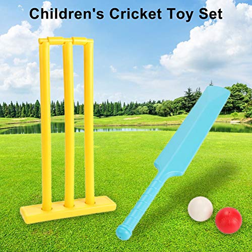 Wustrious Cricket Set Toys Child Training Parent-Child Sports Increase Relationship Play Helps Improve Hand-Eye Coordination and Observation Ability Increases Motor Nerves