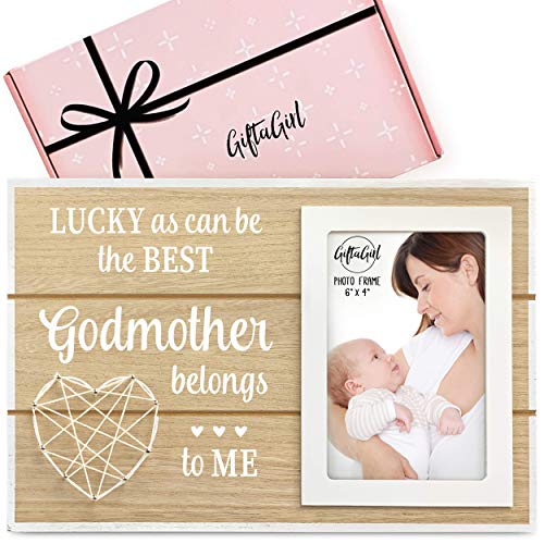 GIFTAGIRL Godmother Gifts from Godchild - Our Beautifully Quoted Godmother Frame Make a Lovely Godmother Gift or Godparent Gifts from Godchild. Gifts for Godmother Picture Frames are Perfect for Xmas