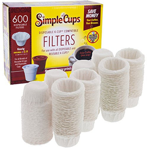 Disposable Filters Compatible with Keurig Brewers- 600 Single Serve Replacement Filters Compatible with Regular and Reusable K Cups- Use Your Own Coffee