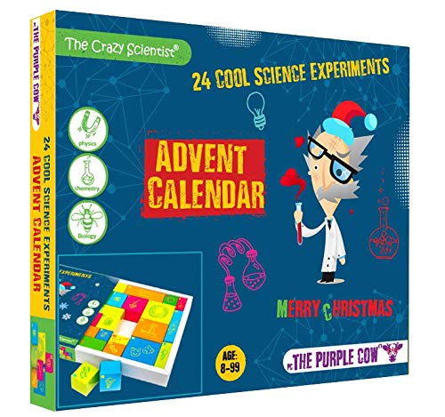 The Purple Cow- Advent Calendar Countdown to Christmas for Kids Who Love Science. Game Includes 24 Exciting Experiments for The Christmas Season. Suitable for Age 8+