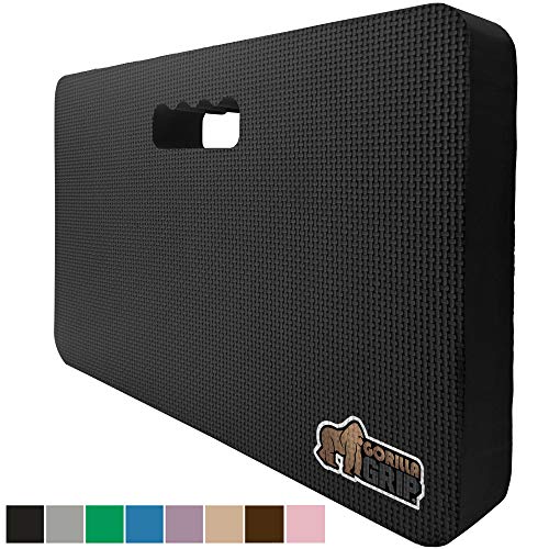 Gorilla Grip Original Premium Thick Kneeling Pad, Comfortable Foam Mat to Kneel On, Knee Pad Cushion for Gardening, Yard Work, Yoga, and Floor Kneeler for Baby Bath, 17.5 x 11 Inch x 1.5 Inch, Black