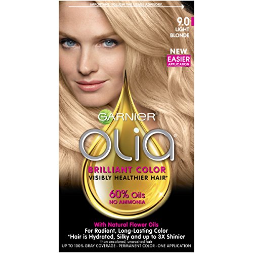 Garnier Olia Ammonia-Free Brilliant Color Oil-Rich Permanent Hair Color, 9.0 Light Blonde (1 Kit) Blonde Hair Dye