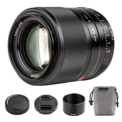 Viltrox 56mm F1.4 Autofocus Lens for Fuji,Large Aperture APS-C Format Portrait Lens for Fujifilm X-Mount Cameras X-T200/T30/T4/T3/A7/Pro3 with USB Upgrade Port