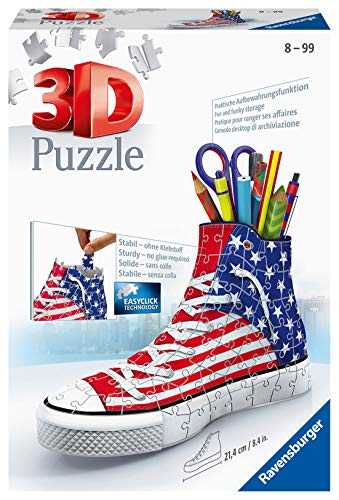 Ravensburger Sneaker American Style 108 Piece 3D Jigsaw Puzzle for Kids and Adults - Easy Click Technology Means Pieces Fit Together Perfectly