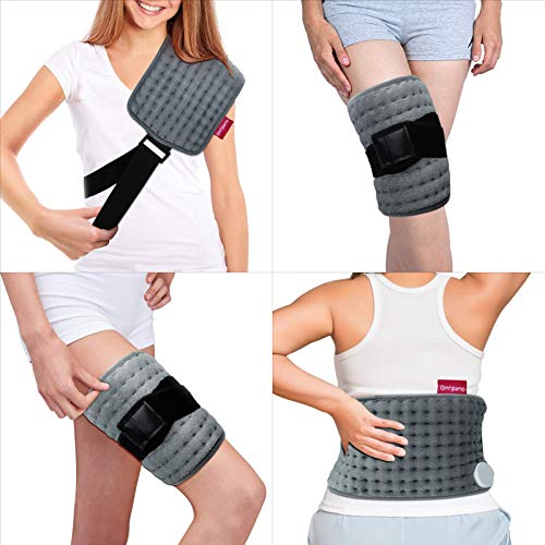 Wrapping Heating Pad for Pain Relief, Comfytemp Electric Heating Pad with Strap（Up to 63'), 3 Heat Settings, 1.5 Hour Auto-Off，Heating Wraps for Shoulders, Joints, Back, Legs, Wasit, Lumbar - Washable