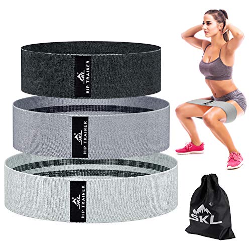 Resistance Bands for Legs and Butt Exercise Bands Set Booty Bands Hip Bands Wide Workout Bands Sports Fitness Bands Resistance Loops Band Anti Slip Elastic (Set 3)