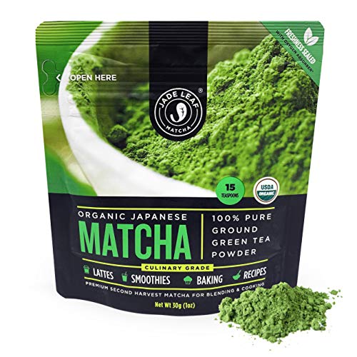 Jade Leaf Organic Matcha Green Tea Powder - Authentic Japanese Origin (30g)