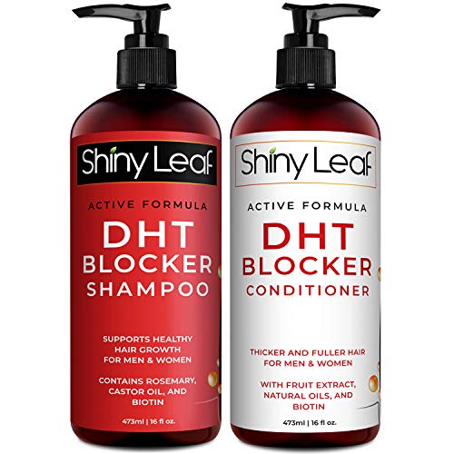 DHT Blocker Shampoo and Conditioner for Hair Loss With Biotin For Men, Women, Anti-Hair Loss Treatment, Rosemary and Green Tea Extracts, for Thinning Hair and Hair Loss (Shampoo and Conditioner)