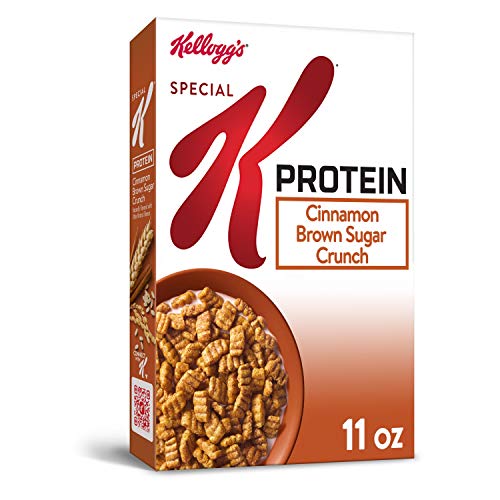 Kellogg's Special K Protein, Breakfast Cereal, Cinnamon Brown Sugar Crunch, Made with Complete Protein, 11oz Box