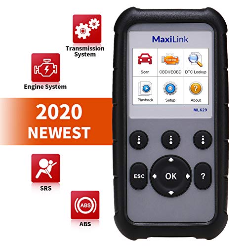 Autel MaxiLink ML629 OBD2 Scanner Upgraded Version of ML619, DTC Lookup, Ready Test, ABS/SRS/Engine/Transmission Diagnoses
