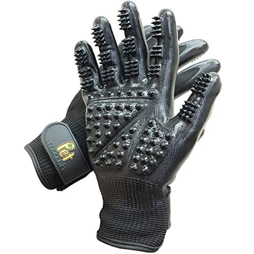 Grooming Gloves One Size Fit All Works For Dogs, Horses, Cats and Other Animals