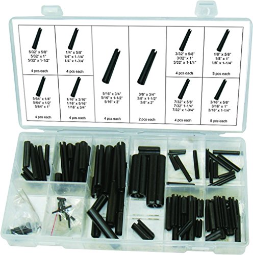 SWORDFISH 31190 Roll Slotted Spring Pin Assortment, 120 Piece