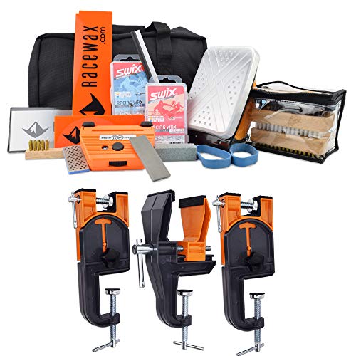 RaceWax Digital Ski Wax Tuning Kit +Vise (Accepts Snowboard Adapter)