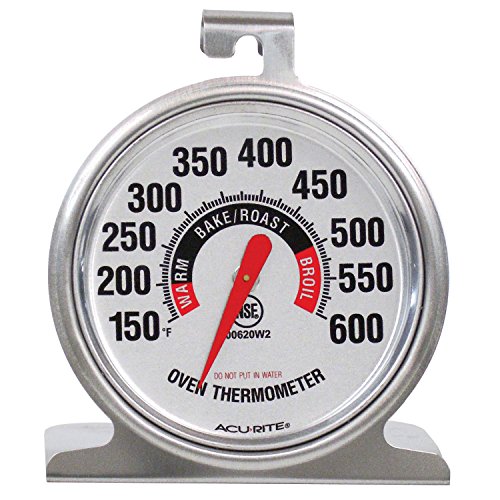 AcuRite 00620A2 Stainless Steel Oven Thermometer, 1, Silver
