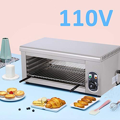 CNCEST Electric Cheesemelter Oven Commercial Salamander Broiler Cheese Melter Cheese Melting Machine Pizza BBQ Steak Grill 2000W