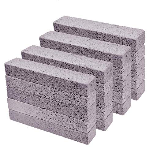 YoleShy 20 Pcs Pumice Stones Sticks Cleaner, Grey Pumice Scouring Pad for Cleaning Toilet Bowl Ring, Bath, Household, Kitchen, Pool - Removing Rust & Lime Calcium