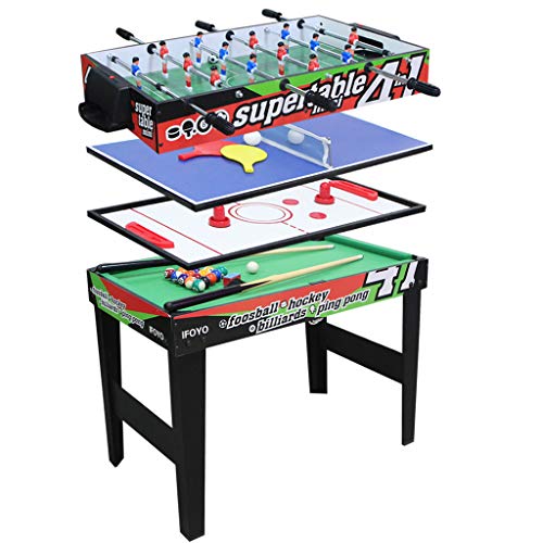 IFOYO Multi Function Combo Game Table, Steady 4 in 1 Pool Table for Kids, Hockey Table, Soccer Foosball Table, Table Tennis Table, Ideal for Kids, 31.5 Inches, Green