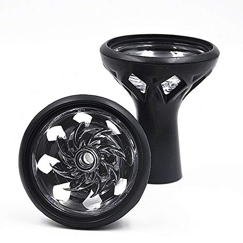 Kitosun Hookah Bowl Rubber Silicone Bowl with Hurricane Crystal Core Perfect Work with Heat Management Devices Easy Clean Faster Heat Up Flavor Saver for Better Hookah Shisha Smoke Session