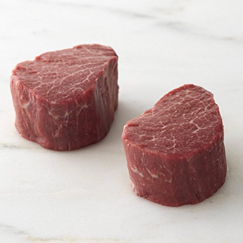 Meyer Natural Angus USDA Prime Beef Tenderloin Filet Mignon Steaks 6oz - 6 per case, no added hormones or antibiotics ever, humanely handled, frozen, bulk pack, all natural, certified tender