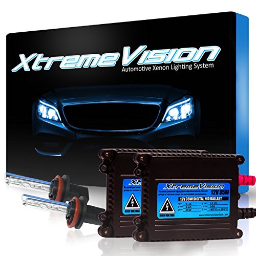 Xtremevision 35W Xenon HID Lights with Premium Slim Ballast - H11 10000K - 10K Dark Blue - 2 Year Warranty