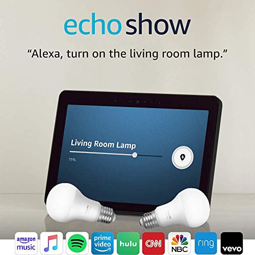 Echo Show (2nd Gen) with Philips Hue Bulbs - Alexa smart home starter kit - Charcoal