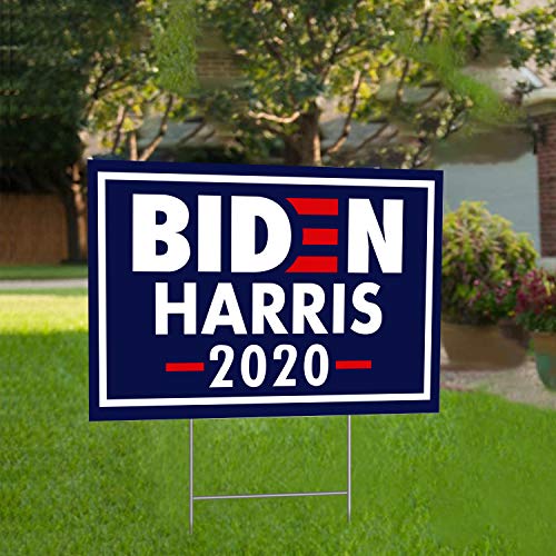 Lapogy Biden/Harris for President 2020 Yard Signs with H-Frames 12'x 18' (Harris Logo) Political Campaign Yard Sign (Double-Sided Sign Outdoor, Weatherproof)