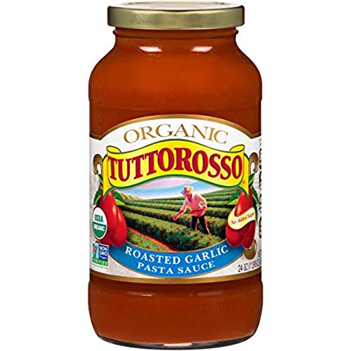 Tuttorosso No Sugar Added Organic Roasted Garlic Pasta Sauce - 24 Ounces, 8 pack