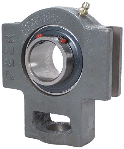 Peer Bearing UCT205-16-17/32 Cast Iron Take Up Unit, Wide Inner Ring, Relubricable, Set Screw Locking Collar, Single Lip Seal, 1' Bore, 17/32' Slot Width