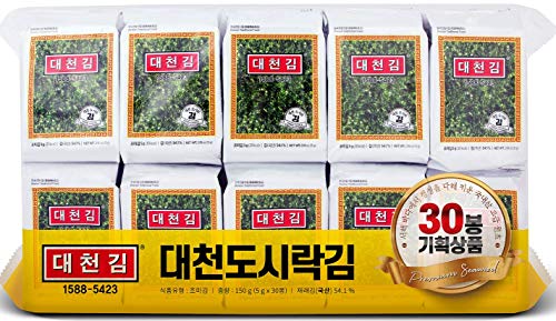 DAECHUN(Choi's1) Seaweed Snack, Pack of 30, Seasoned, Product of Korea