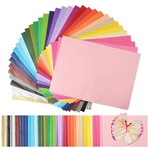 Superise 360 Sheets 36 Multicolor Tissue Paper Bulk Gift Wrapping Tissue Paper Decorative Art Rainbow Tissue Paper 12' x 8.4' for Art Craft Floral Birthday Party Festival Tissue Paper Pom Pom