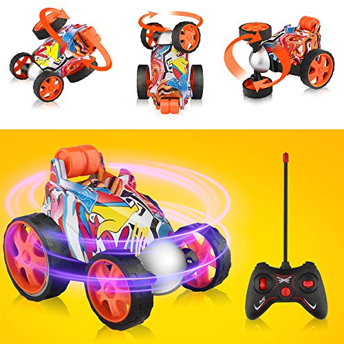 Blasland Remote Control Car - RC Vehicle Four Wheel Stunt Car, 360 Degree Rolling Rotating Rotation Stunt Car Toy, RC Stunt Toy Cars for Toddlers, Kids, Boys & Girls