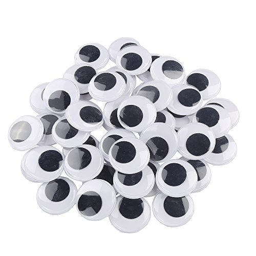 DECORA 20mm 500pc Round Wiggle Googly Eyes with Self-Adhesive