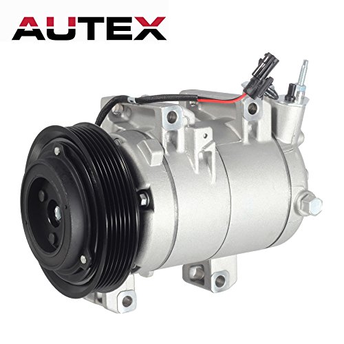 AUTEX AC Compressor & A/C Clutch CO 11200C 98490 Compatible with Rogue 2008 2009 2010 2011 2012 2013 2014 2.5L