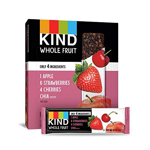 KIND Whole Fruit Bars, Strawberry Apple Chia, No Sugar Added, 1.2Ounce, 12 Count