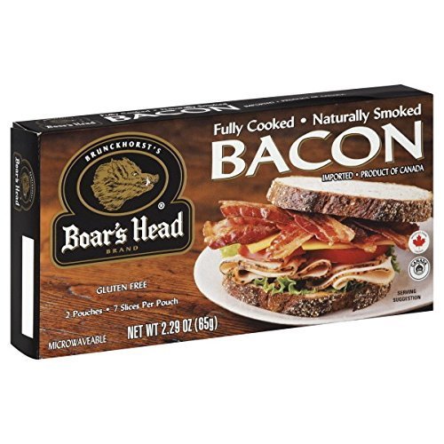 Boar's Head Fully Cooked Bacon 2.29 OZ(Pack of 4) by Boar's Head