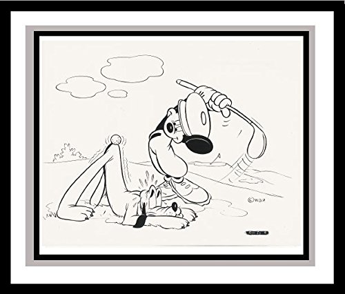 Mickey Mouse and Pluto Golfing - Canine Caddy - Lobby Card Publicity Still - Walt Disney