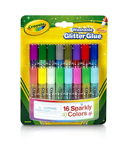 Crayola Washable Glitter Glue, Arts and Crafts Supplies, 16 Glitter Colors