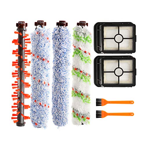 Replacement Kit Compatible with Bissell Crosswave - 1x 2306 Multi-Surface Pet Brush Roll,1x1934 Area Rug Brush Roll,1x Multi-Surface 1868 Brush Roll,1x 1926 Wood Floor Brush Roll,2x1866 Vacuum Filter