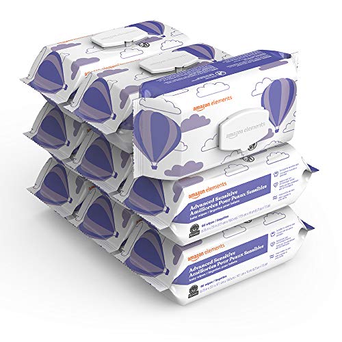 Amazon Elements Baby Wipes, Advanced Sensitive, 810 Count