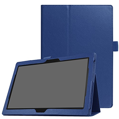 Asng Lenovo Tab 4 / Tab 4 Plus 10' Case - Slim Folding Stand Cover Smart Case for 2017 Lenovo Tab 4 10 / Tab 4 Plus 10.1 Inch Tablet (Drak Blue)